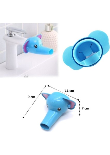 Çocuklar Için Eğitici ve Güvenli Musluk Uzatıcı Genişletici Başlık Aparatı Fil Figürlü (5314) indirimleri