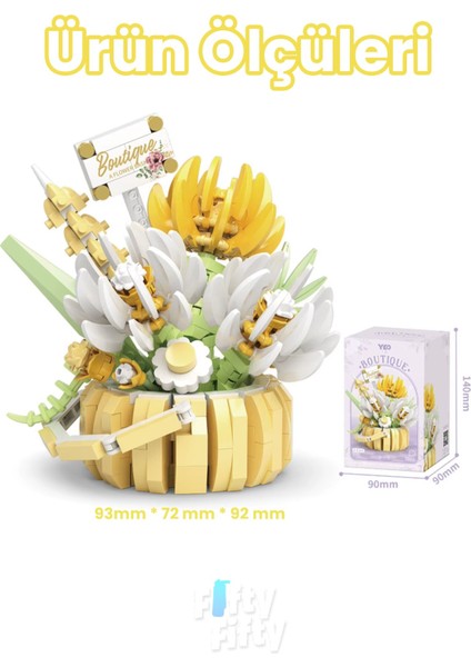Panlos Boutıque Serisi Mini Çiçek Buketi 517 Parça Oyuncak Yapım Seti -FFP1089 fiyatları