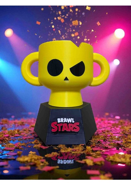 Brawl Stars Temalı Kupa Figürü - Oyuncu Odası ve Masaüstü Dekorasyon Objesi