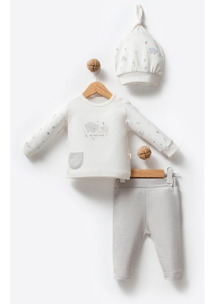 %100 Organik Pamuk Kuzucuk 2'li Bebek Takım