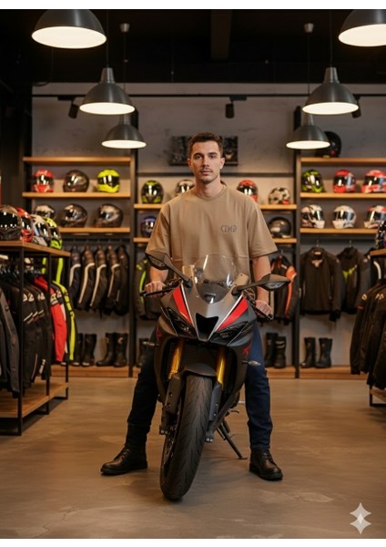 Skull Baskılı Camel Oversize Tişört modelleri