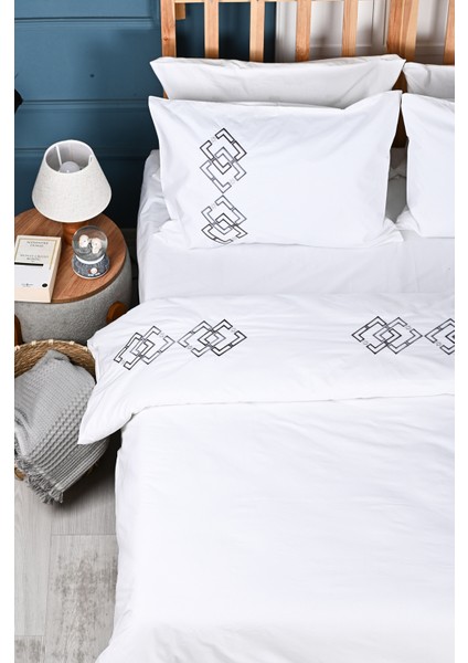 Destina Nakışlı %100 Pamuk Nevresim Takımı