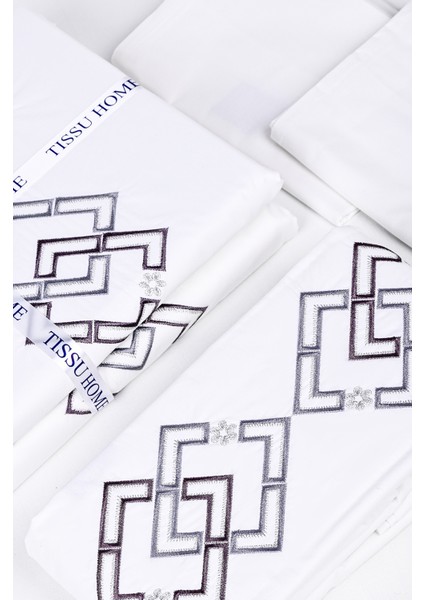 Destina Nakışlı %100 Pamuk Nevresim Takımı