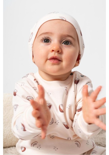 %100 Organik Pamuk Coconut Desen Bebek 2'li Takım modelleri
