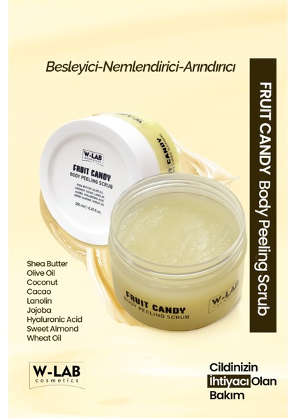 Kozmetik Fruit Candy Body Peeling Scrub 250 ml