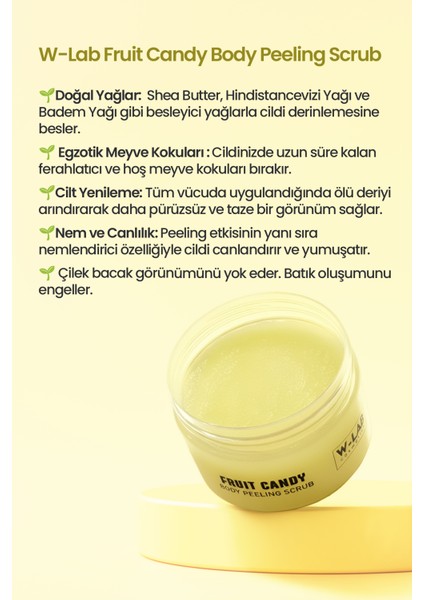 Kozmetik Fruit Candy Body Peeling Scrub 250 ml fiyatları