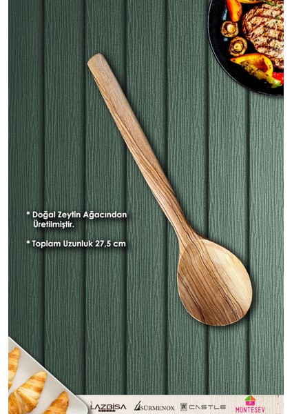 Zeytin Ağacı Ahşap Tahta Kaşık Çatal Kevgir Seti ( Zeytin Ağacı ) Ağaç Kaşık 3 Lü Set modelleri