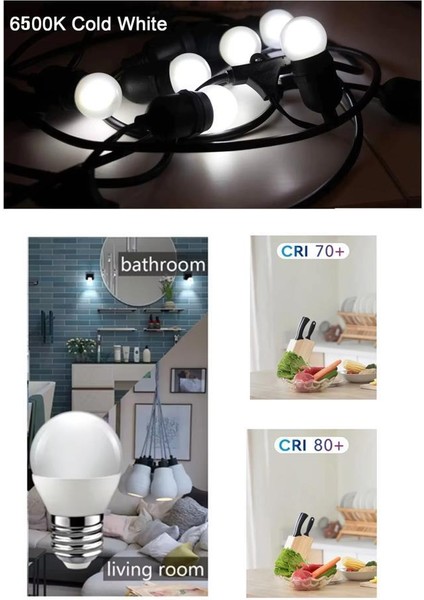 6W E27 Mini Top LED Ampul Beyaz - 6500K (3 Adet) modelleri