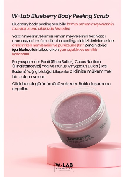 Kozmetik Blueberry Body Peeling Scrub 250 ml fiyatları