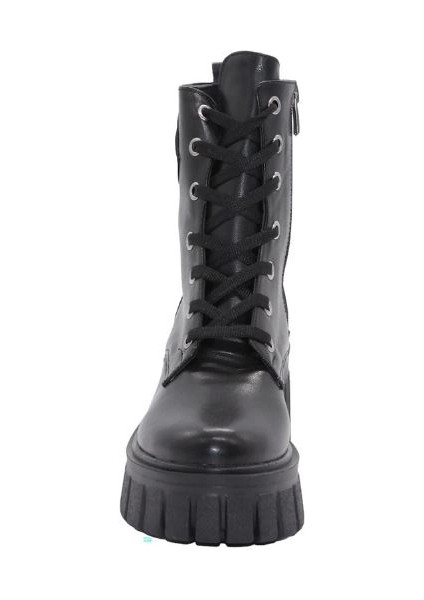 3087 Siyah Fermuarlı Bağcıklı Kadın Bot fiyatları