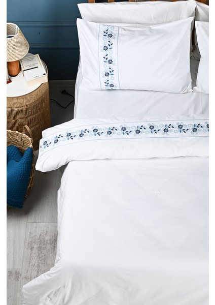 Almira Nakışlı %100 Pamuk Nevresim Takımı