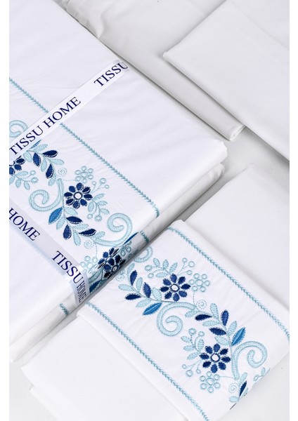 Almira Nakışlı %100 Pamuk Nevresim Takımı