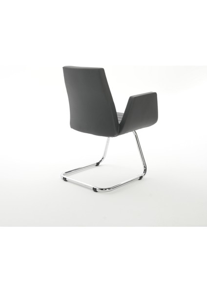 Krom Metal U Sabit Ayaklı Deri Döşeme | Ofis Koltuğu, Bekleme Koltuğu, Misafir Koltuğu Maria modelleri