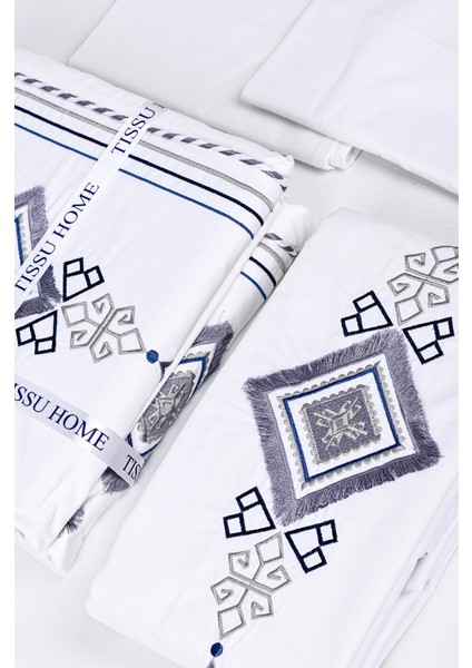 Aysima Nakışlı %100 Pamuk Nevresim Takımı