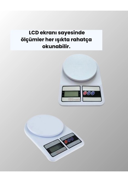 Beyaz Plastik Dijital Mutfak Tartısı – 24X16.8X1.5CM modelleri