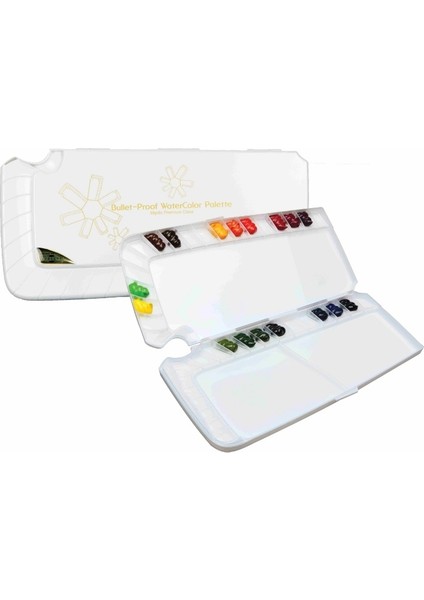 Mijello Bulletproof Glass Kapaklı Palet 38 Godeli