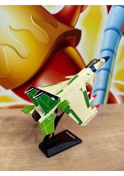 F16 Uçak Çekbırak Sesli Işıklı Jarjlı F16 Uçak Dumanlı (Buhar Atar) Standlı Metal F16 Savaş Uçağı