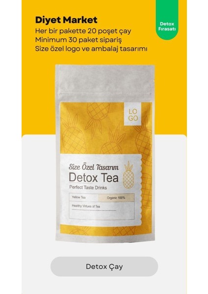 Detox 3 Minimum 30 Paket Size Özel Tasarım