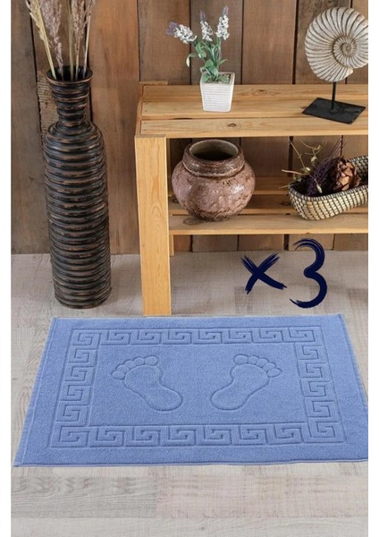 3'lü Ayak Izli Bukle Ayak Havlusu Seti 250 Gram - Paspas Banyo Seti (3 Adet) fiyatları