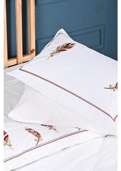 Yaprak Nakışlı %100 Pamuk Nevresim Takımı fırsatları