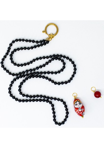 Nara – Oniks & Mercan Kolye modelleri