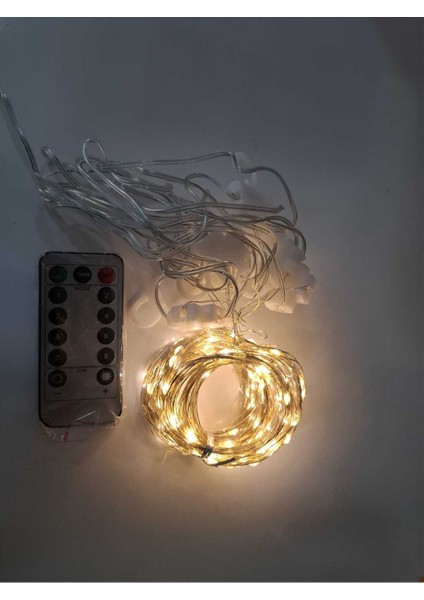 Sarı LED Telli Perde, Şık ve Parlak Aydınlatma, 3 Metre Uzunluk, Enerji Tasarruflu modelleri