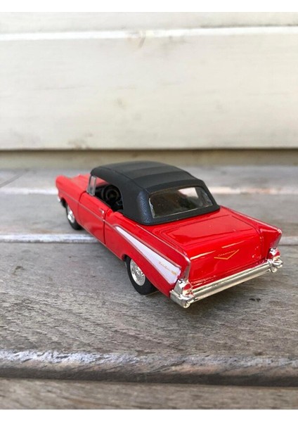 Welly 1957 Chevrolet Bel Air Diecast Metal Araba Model Araba Oyuncak Araba Çek Bırak Araba 12 cm modelleri