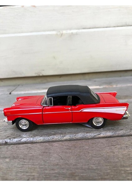 Welly 1957 Chevrolet Bel Air Diecast Metal Araba Model Araba Oyuncak Araba Çek Bırak Araba 12 cm fırsatları