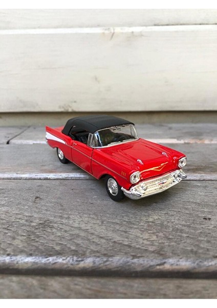 Welly 1957 Chevrolet Bel Air Diecast Metal Araba Model Araba Oyuncak Araba Çek Bırak Araba 12 cm indirimleri