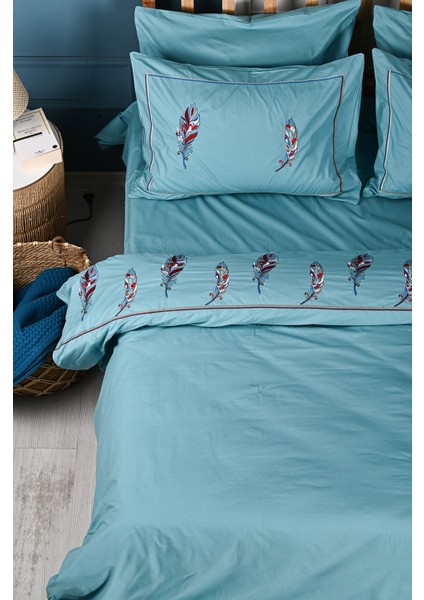 Yapraknakışlı %100 Pamuk Nevresim Takımı