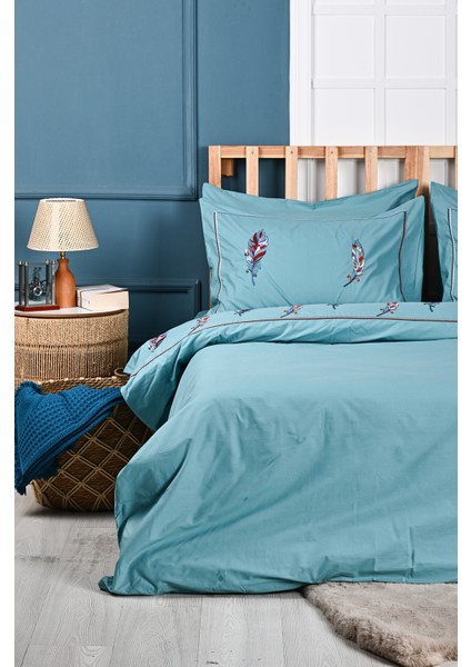 Yapraknakışlı %100 Pamuk Nevresim Takımı