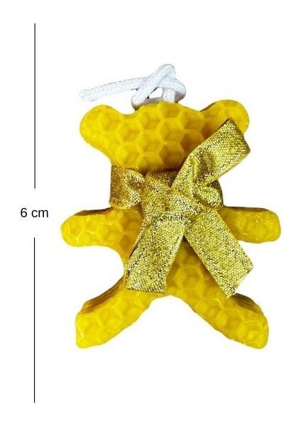 4107 El Yapımı 3'lü Set Doğal Balmumu - 20 cm / 9 cm / 6 cm modelleri