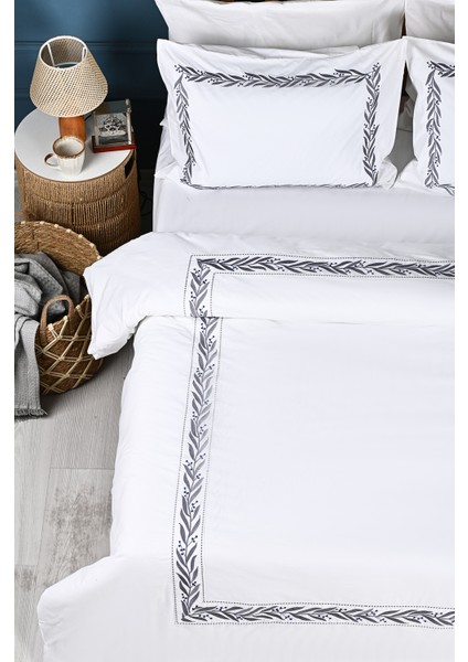 Linda Nakışlı %100 Pamuk Nevresim Takımı