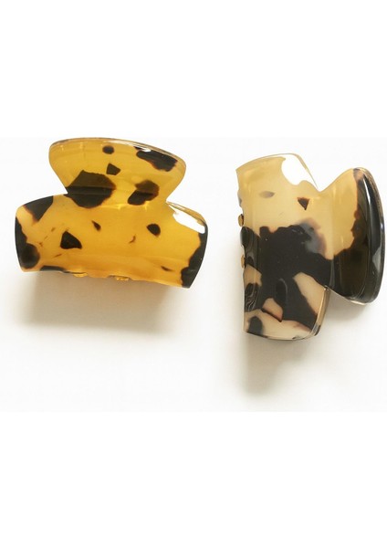 Mini Kaplumbağa Desenli Asetat Mandal Toka 2li Paket