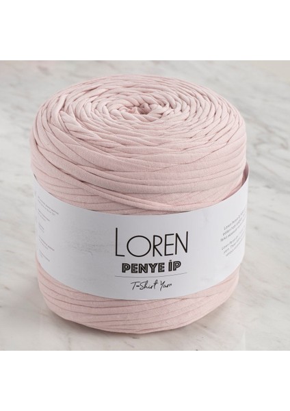 Loren Penye Kumaş El Örgü İpi Açık Pembe - 77 - 33501