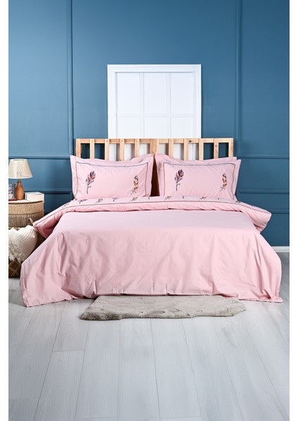 Yaprak Nakışlı %100 Pamuk Nevresim Takımı fiyatları