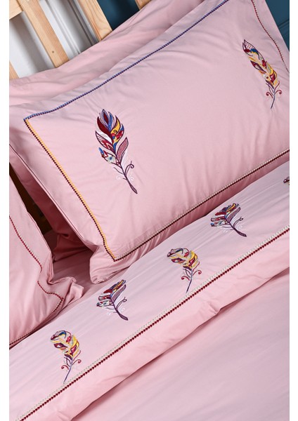 Yaprak Nakışlı %100 Pamuk Nevresim Takımı modelleri