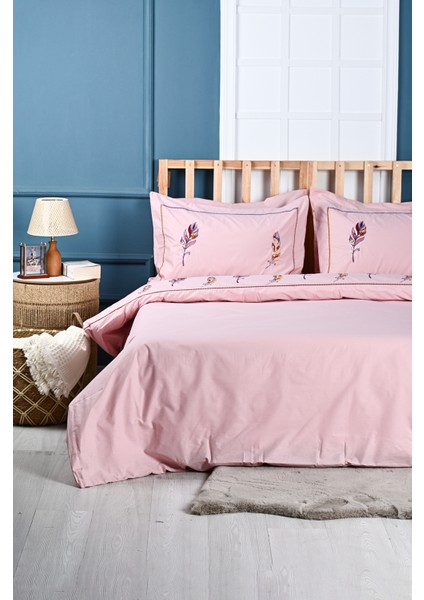 Yaprak Nakışlı %100 Pamuk Nevresim Takımı fırsatları