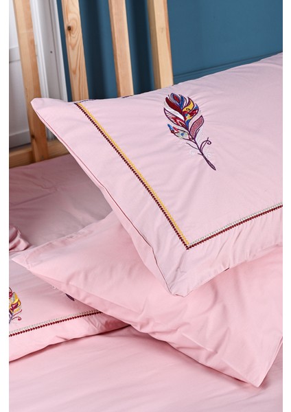 Yaprak Nakışlı %100 Pamuk Nevresim Takımı indirimleri