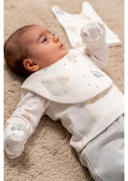 %100 Organik Pamuk Tropical Koala 5 Parça Hastane Çıkış Seti modelleri