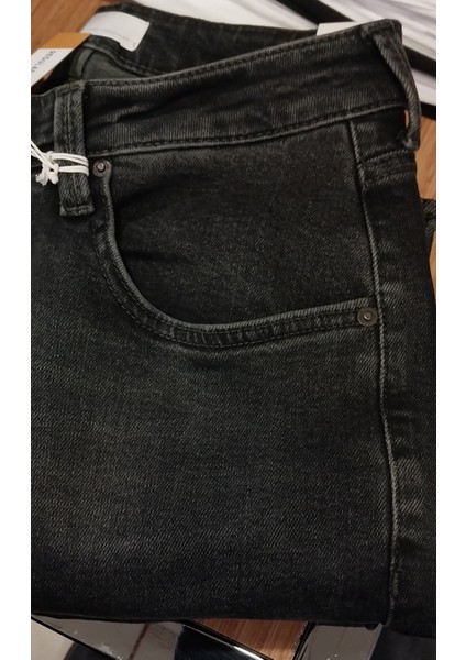 Erkek Normal Bel Fermuarlı Boru Paça Üst Kalite Jean Pantolon