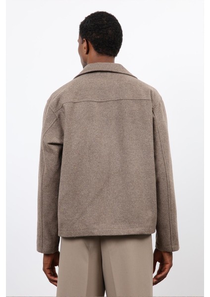 Vizon Kruvaze Kapama Kısa Erkek Kaban