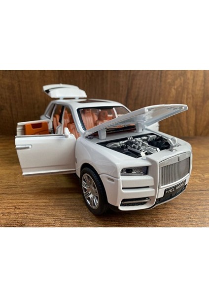 Rolls Royce Cullinan Diecast 1.24 Metal Araba 6 Kapı Bagaj Kaput Açılır Farlar Yanar modelleri