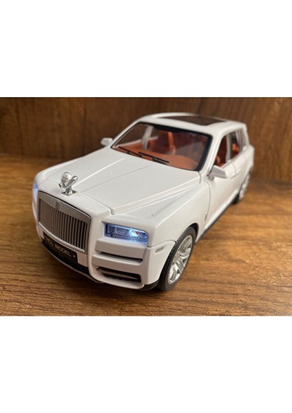 Rolls Royce Cullinan Diecast 1.24 Metal Araba 6 Kapı Bagaj Kaput Açılır Farlar Yanar fırsatları