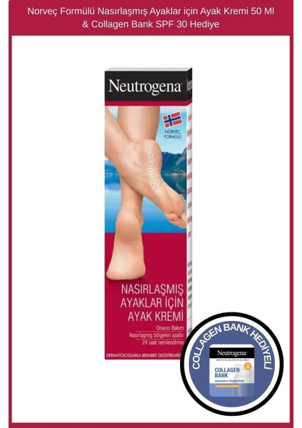 Norveç Formülü Nasırlaşmış Ayaklar Için Ayak Kremi 50 ml & Collagen Bank Şase Hediye