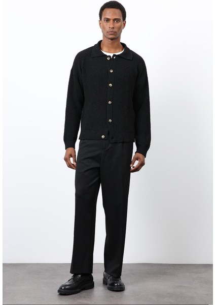 Siyah Örme Triko Erkek Hırka fiyatları