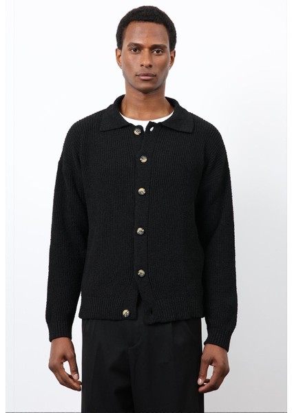 Siyah Örme Triko Erkek Hırka fırsatları