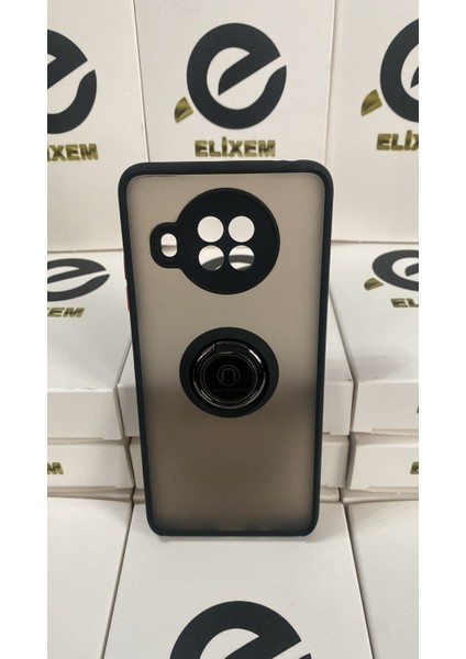 Xiaomi Mi 10T Lite Uyumlu Siyah Yüzüklü Ring Kılıf