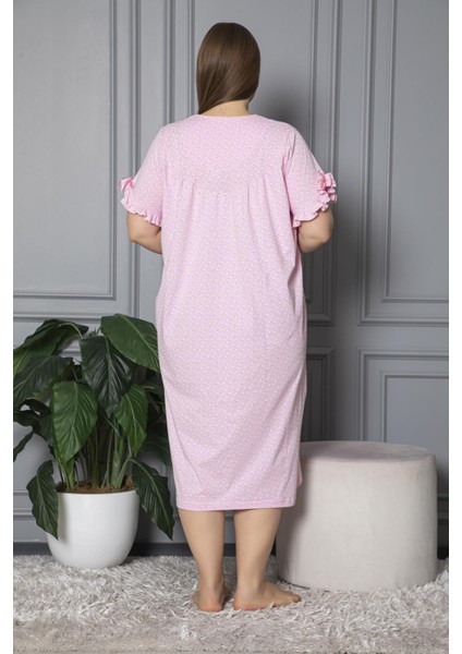 Kısa Kol Pamuklu Penye Büyük Beden Anne Geceliği 136 fırsatları