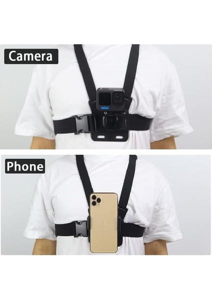 5 Parça Göğüs Bandı Aksiyon Kamera ve Telefon Tutucu – 360° Döner, Ayarlanabilir Harness, Spor ve Outdoor Kayıt İçin GoPro Uyumlu Chest Mount Holder | ZR1130 fiyatları
